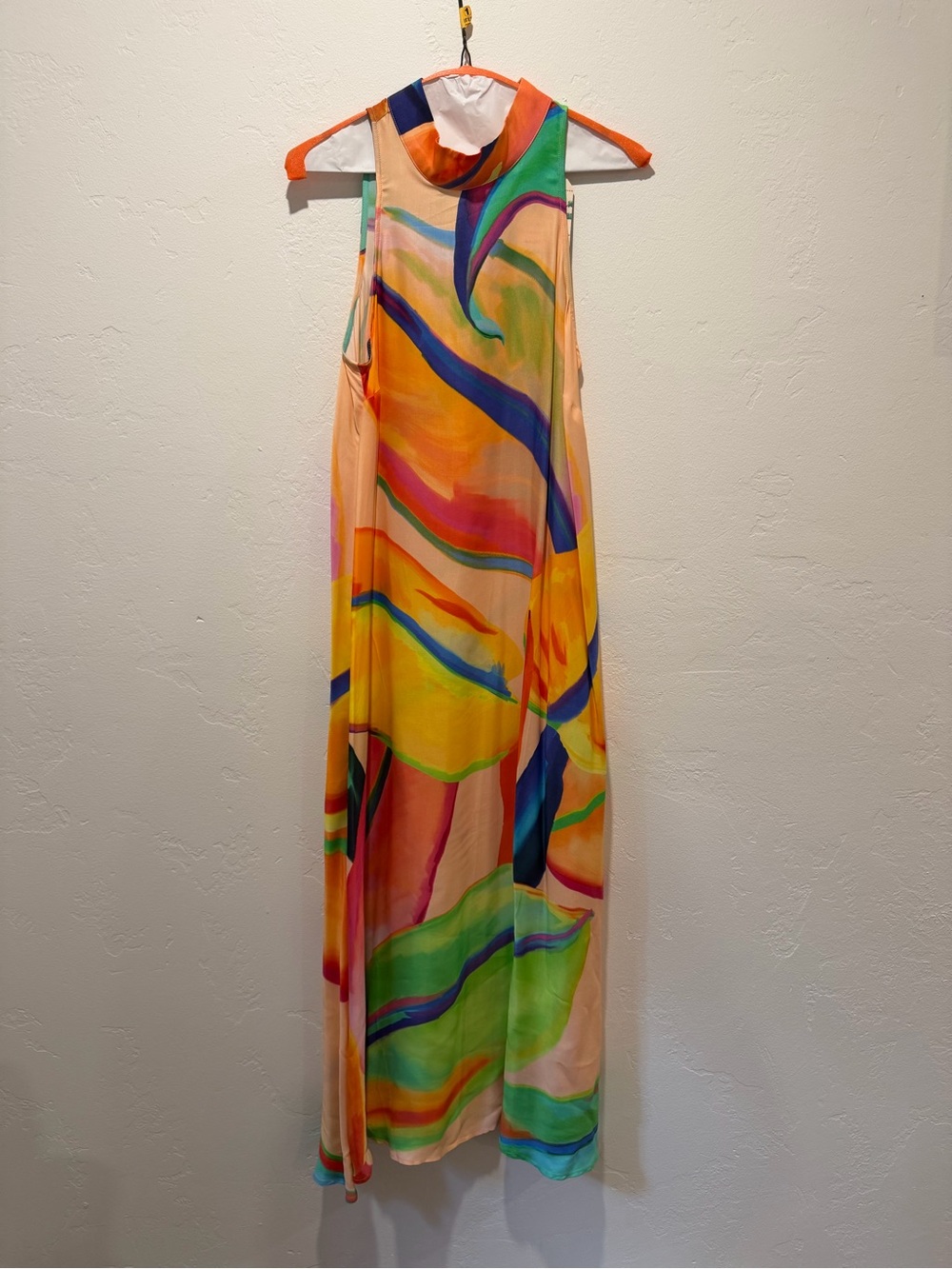 FARM Rio Size XS Petite Multicolor Sleeveless Watercolor Maxi Dress - NWT